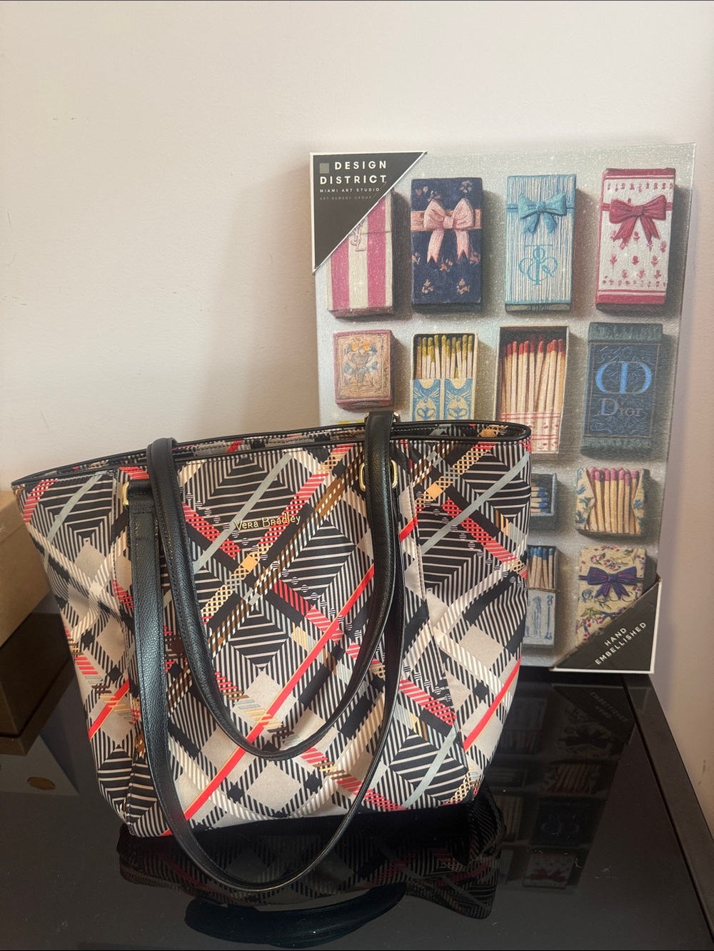 Bundle of Vera Bradley New bag with New wall art my birthday bash🎂